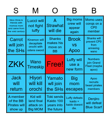 WANO 2022 BINGO - SAVAGE MOBB EDITION Bingo Card