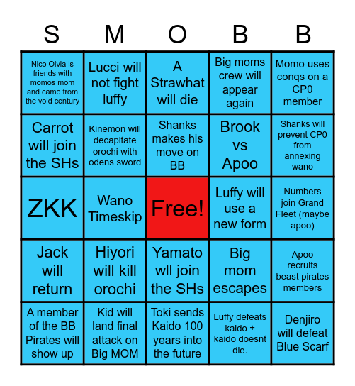 WANO 2022 BINGO - SAVAGE MOBB EDITION Bingo Card