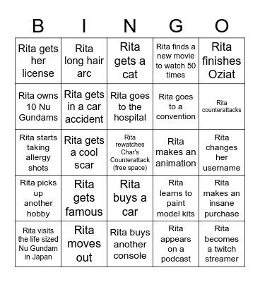 Rita 2022 BINGO Card