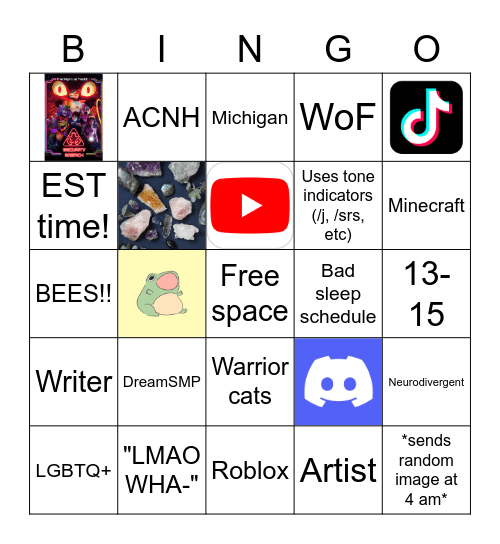 YOU ARE ME (bingo) Bingo Card
