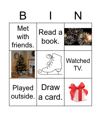 Christmas Holiday Bingo Card