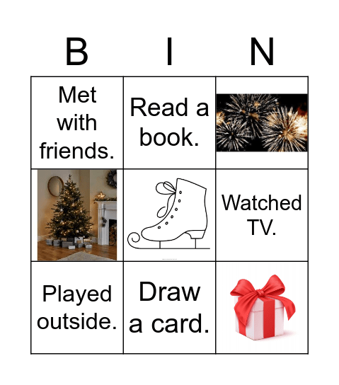 Christmas Holiday Bingo Card