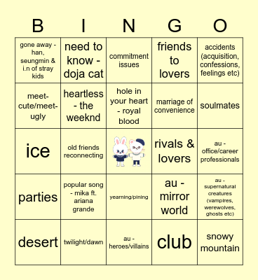 HYUNHO Bingo Card