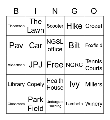 Bango Bingo Card
