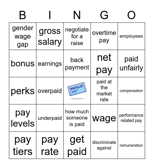 How much your co-workers get paid... Bingo Card
