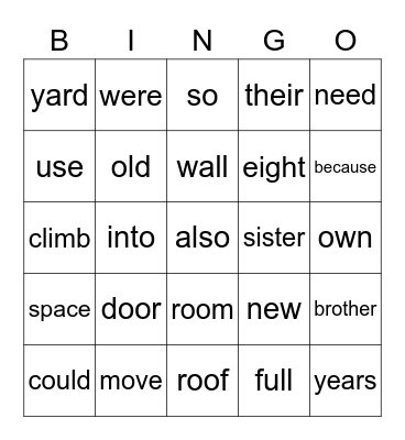 Second Grade January 4-14 Bingo Card