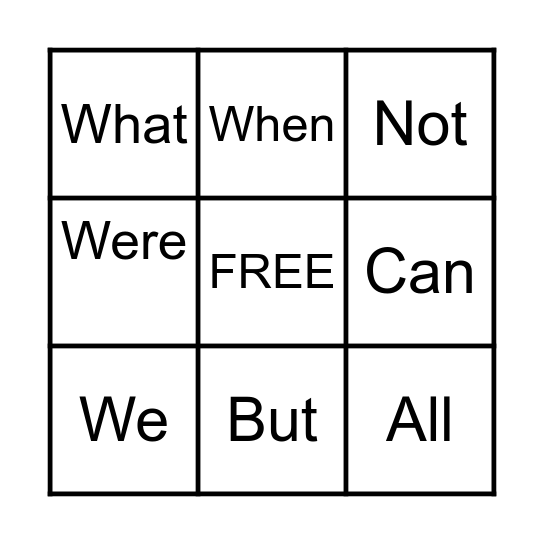 BINGO Card