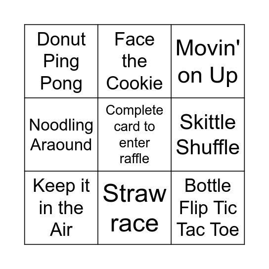 Aj's 16th Game Card Bingo Card