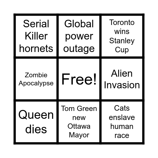 2022 Bingo Card Bingo Card