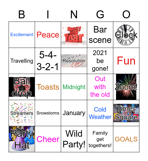 New Years 2022 Bingo Card