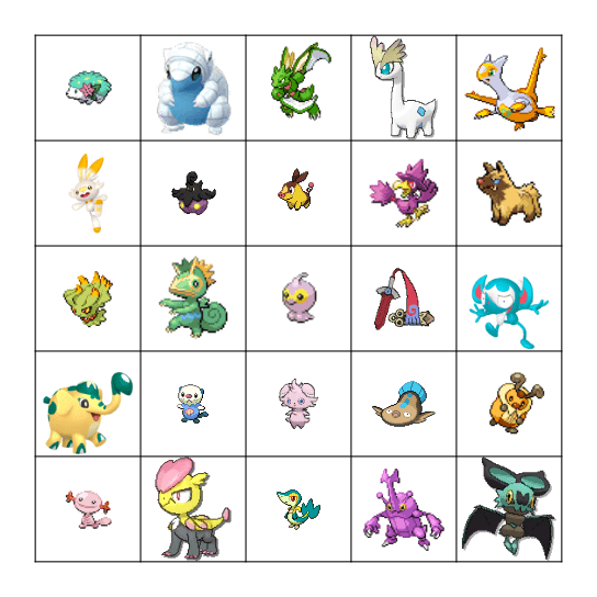 Shiny Hunting Bingo Card