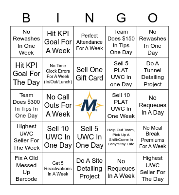 January Challenge Bingo Card