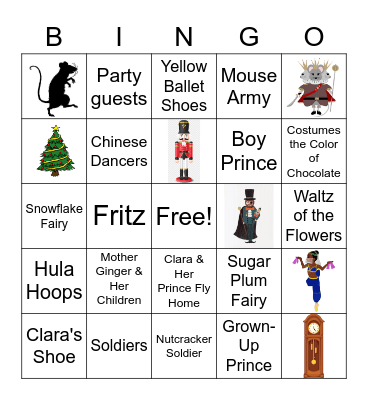 Nutcracker Bingo Card