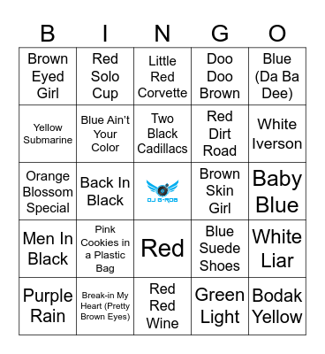 Colorful Titles Bingo Card