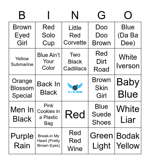 Colorful Titles Bingo Card