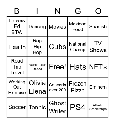 Getting To Know Mr. DLC Bingo Card