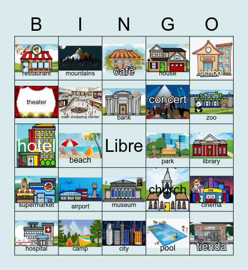 Alrededor la Ciudad 2 Bingo Card