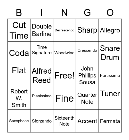 Winner Winner Chicken Dinner Bingo Card