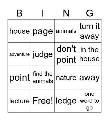 Bingo 2/14-18 Bingo Card