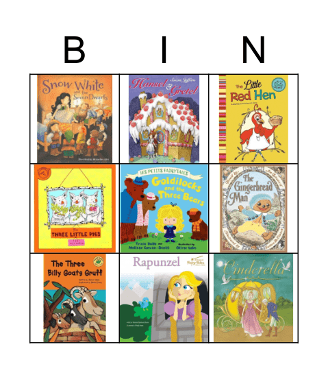 Fairytale Fun Bingo Card