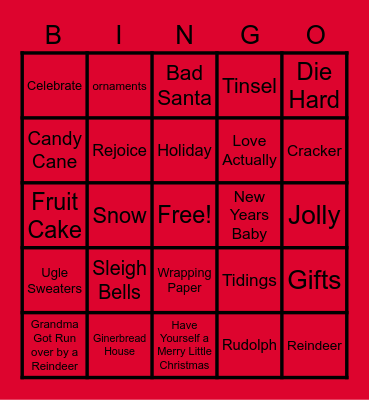 Holiday Bingo Card