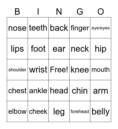 Le Corps 2 Bingo Card