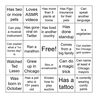 FIGO ONBOARDING BINGO Card