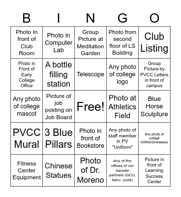 PVCC AAEC Bingo Card