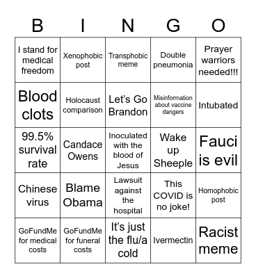 HermanCainAward Bingo Card