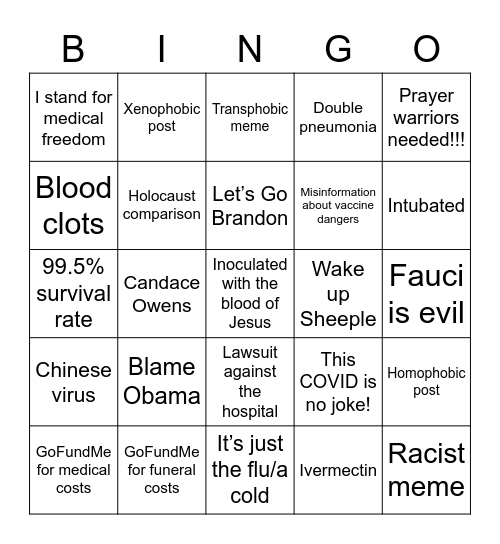 HermanCainAward Bingo Card