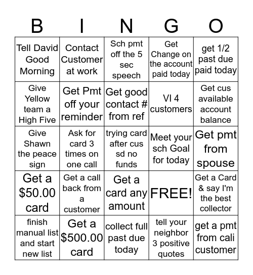 Red Bingo  Bingo Card