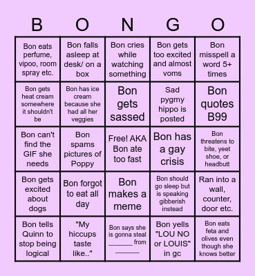 Bon Bingo Card
