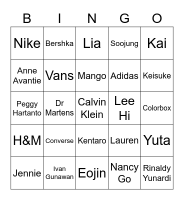 SARAPAN BINGO Card