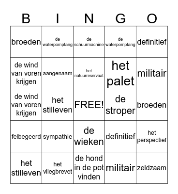 groep 7 juni '15 Bingo Card