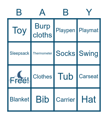 Gift Registry Bingo! Bingo Card