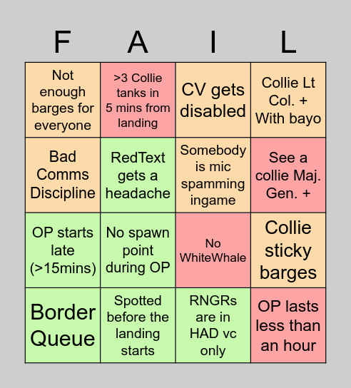 Op Morning Breakfast Bingo Card