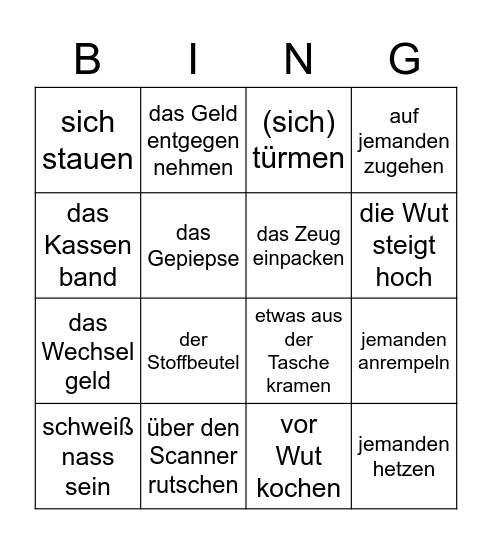 Lesebühne - Geschichte Bingo Card