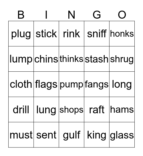 Fundations Bingo! Bingo Card