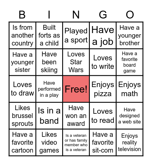 PYP ICEBREAKER! Bingo Card