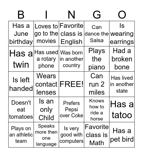 XMester Bingo  Bingo Card