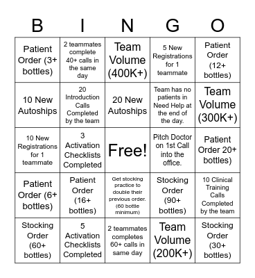 Regener-Eyes Division Tournament Bingo Card