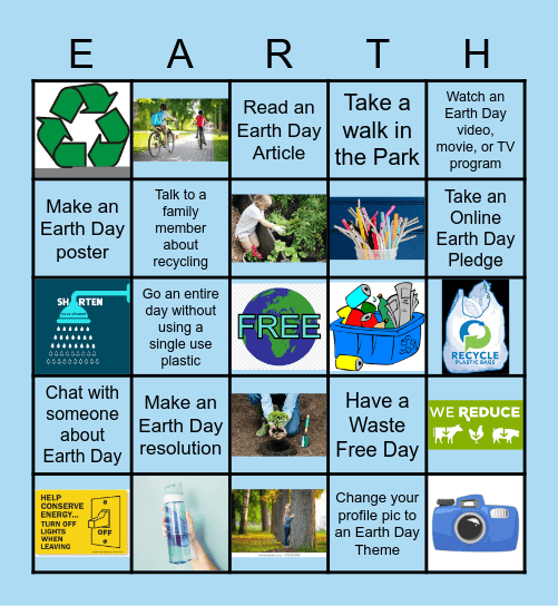 Earth Day Bingo 2021 Bingo Card