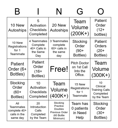 Regener-Eyes Division Tournament Bingo Card