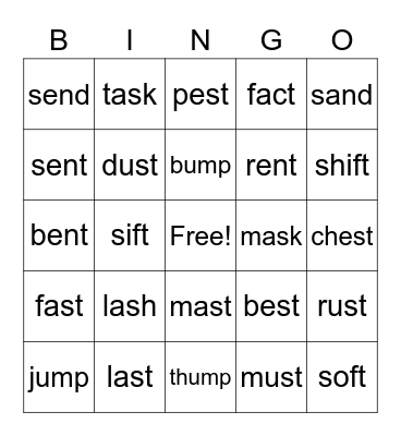 Barton Book 3 Lesson 1 Bingo Card