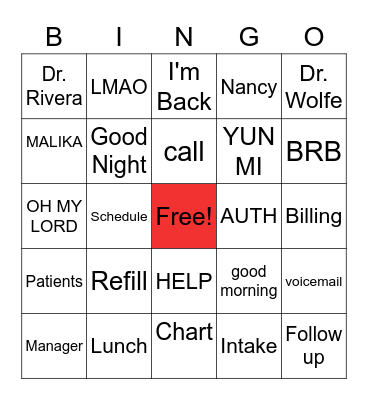 WORDS IN TEAMS Bingo Card