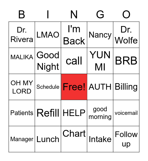 WORDS IN TEAMS Bingo Card