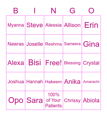 Which Residents Have Gotten COVID?? Bingo Card