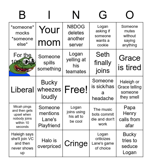 VC Bingo Card