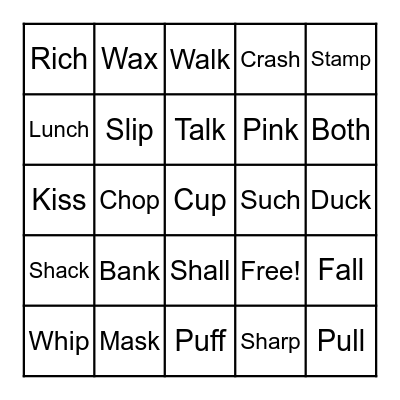 Fundations Bingo! Bingo Card