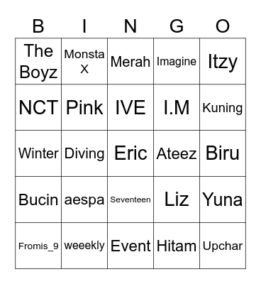 Apanih Bingo Card